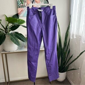 Divided Purple pleather Boot Cut Pants